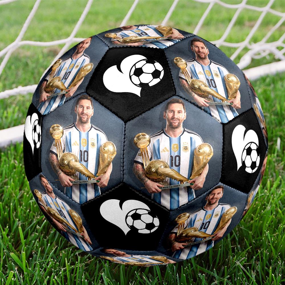 Messi 10 Number Goat Size 5 Soccer Football Machine Sewn Indooroutdoor Universal Football Surprise Collection Gift