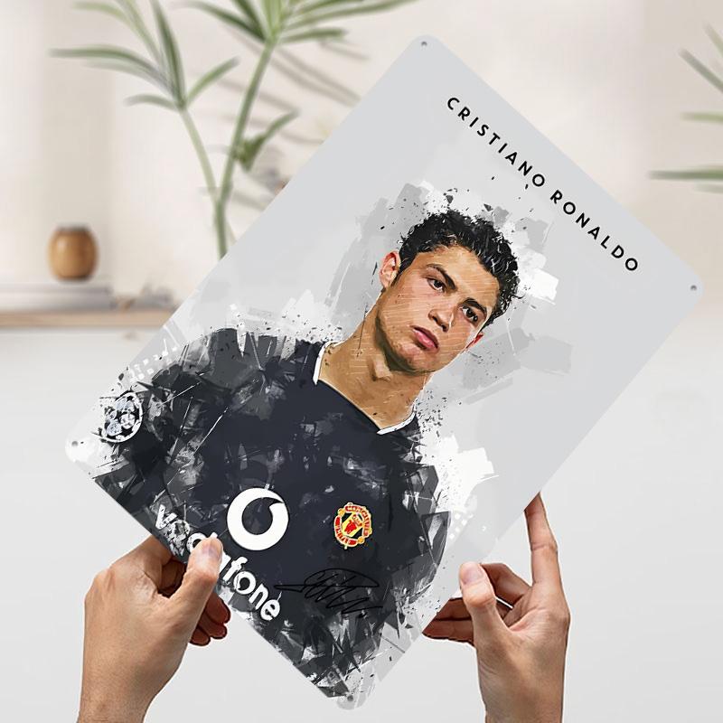 

Ronaldo Quote Metal Poster Customized Wall Art Retro Vintage Tinplate Signs for Man Cave Gamer Room Decoration At Home Wand Deko 7.9x11.8In(20x30cm)