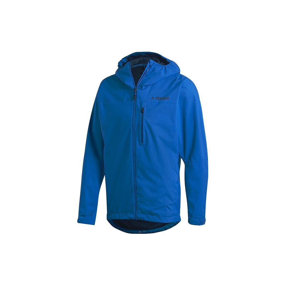 

Adidas Logo Print Comfortable Casual Sports Long Sleeve Windbreaker Men Outerwear Blue CY1888 M