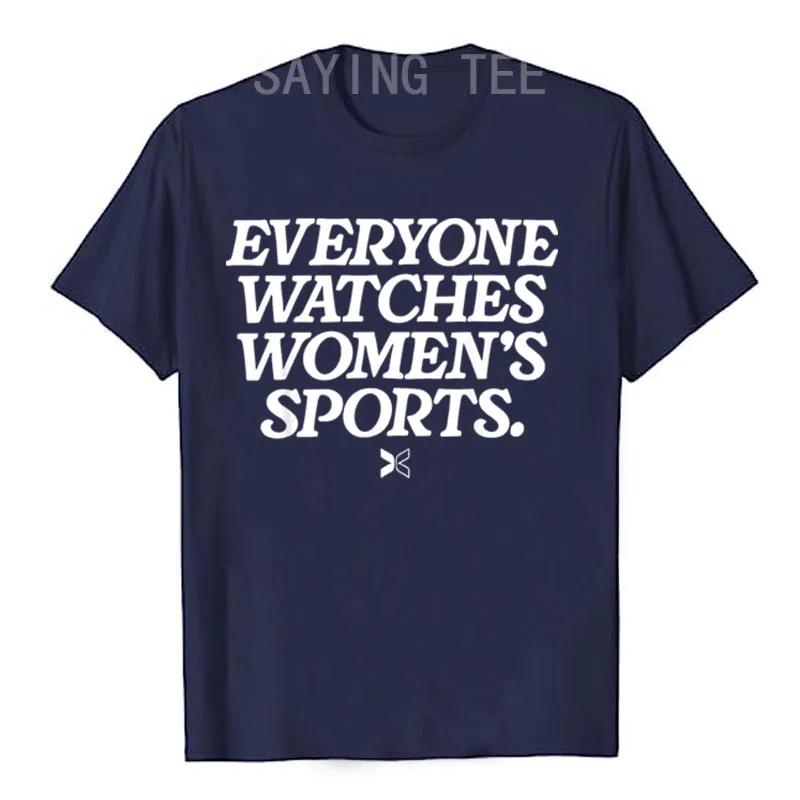 

Everyone Watches Women s Sports T-Shirt Letters Printed Saying Tee Tops Short Sleeve Blouses Game Spectators Clothes Mama Gifts 4XL