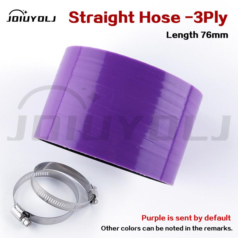 Purple 76mm Length Reducer Hose ID 60mm 63mm 65mm 68mm 70mm 76mm 80mm 83mm 89mm 95mm 102mm Silicone Coolant Intercooler Tube 3Ply ID60mm