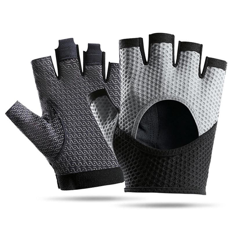 Unisex Half-Finger Gym Gloves Weightlifting Pull-Up Bar Cycling Outdoor Sports Anti-Slip Sweat-Resistant Lightweight
