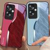 Water Pattern Purple For Oppo A79 5G 58 78 74 60 4G Reno 11F Realme GT 6 11 Note 50 10 C55 X2 Tempered Glass Black Phone Case