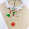 Handmade Phone Anti-lost Lanyard Christmas Themed Phone Chains Charm Stylish Phone Strap Chain Ornament for Girls Kids