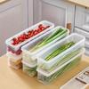 Rectangular Food Storage Containers Refrigerator Cilantro Scallion Storage Box Kitchen Noodles Eggs Vegetable Organizer Boxes