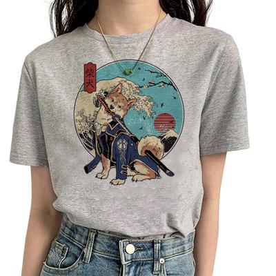 Shiba Inu T Shirt Women Harajuku Streetwear Comic Tshirts feUnisex Japanese 2000s Anime Clothing