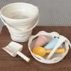 7pcs collapsible beach toy set with bucket, shovel & rake, space-saving portable for camping, random color, great gift for kids