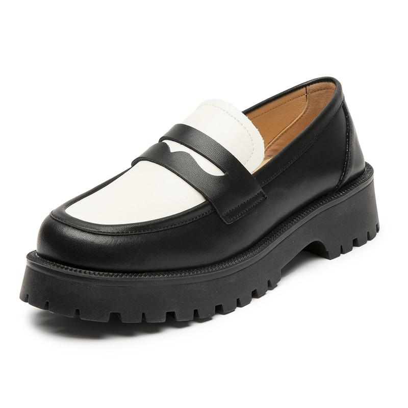 Fashion AIYUQI Spring Shoes Female British Style Thick-soled College Style Casual Loafers Genuine Leather Fashion Shoes Girls WHSLE MTO