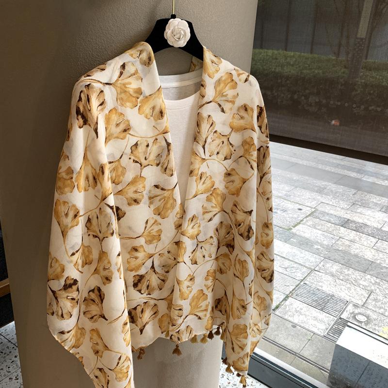 Spring And Summer Sunscreen, Ethnic Style Travel, Silk Scarf, Shawl, Beach Dali Vacation, Thin Photo, Fashion Scarf
