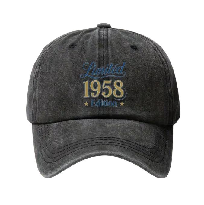 USA 1958 Anniversary Retro Baseball Cap - Men's Curved Brim Hat