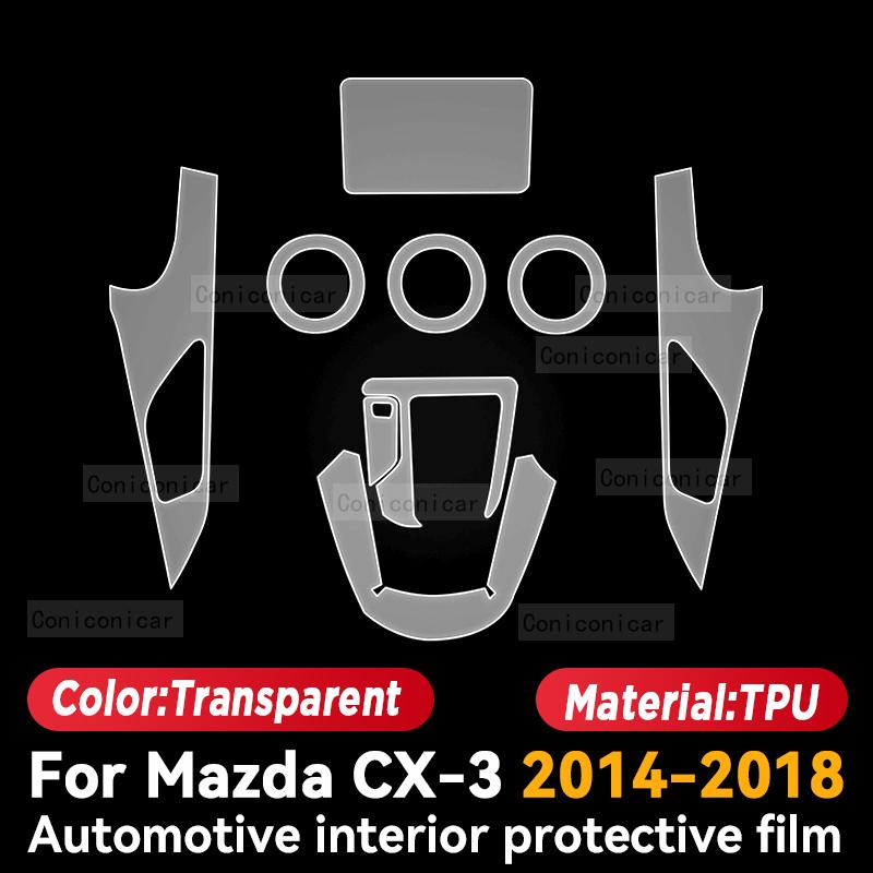 Für MAZDA CX-3 2014-2018 Auto Innenraum Mittelkonsolen-Bildschirm Schutzfolie Kratzfest Reparaturfolie Aufkleber Zubehör