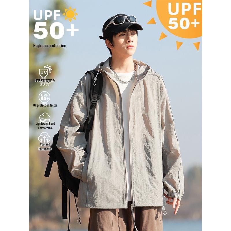 

Men s UPF50+ UV Protection Ice Silk Summer Windbreaker Jacket M [Height 160-172cm, Weight 52-62.5kg]
