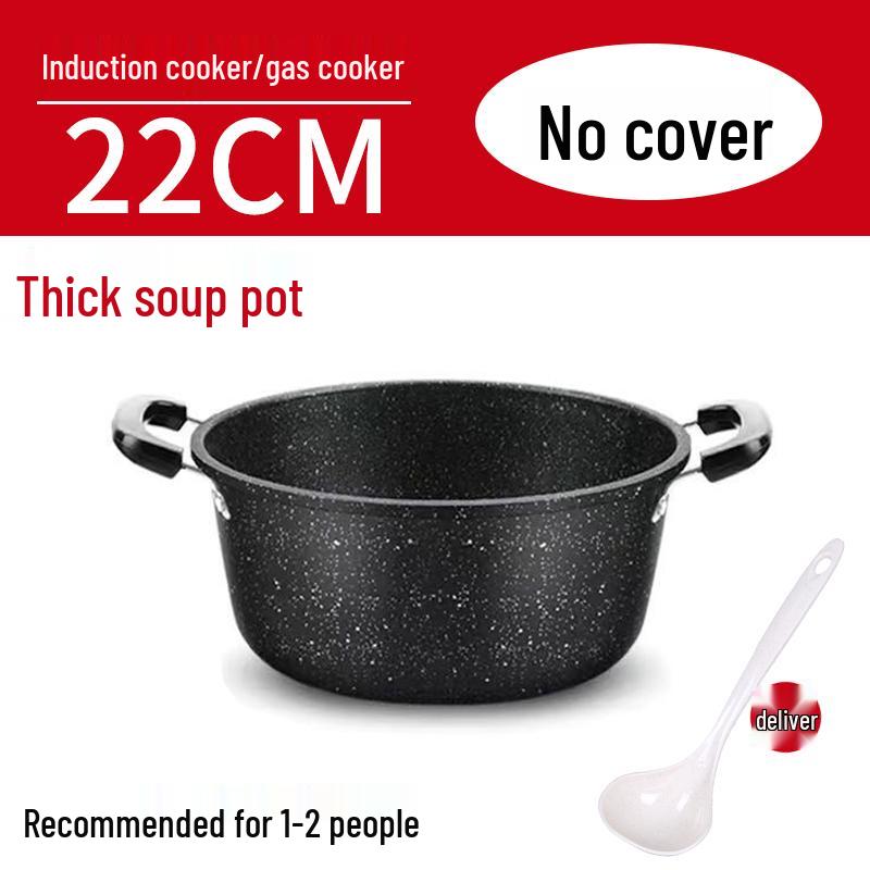 

Индукционная кастрюля Maifan Stone с антипригарным покрытием — идеально подходит для приготовления супов, лапши рамэн и каш.