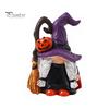 Gnome Resin Ornament Halloween Witch Hat Figurine, Mini Wizard Festive Decor Statue, Dwarf Sculpture for Indoor Outdoor Holiday