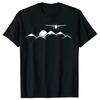 Funny Airplane Over Mountains Gift for Pilots T Shirts Men Cotton Humor Streetwear Tee Shirt Short Sleeve Unisex Loose Clothing