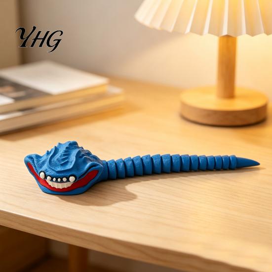 Desktop Ornament for Office 3D Printed Sea Monsters Ornament, Flexible Articulated Action Figure, Fantasy Durable Pla Sculpture Deep Creature