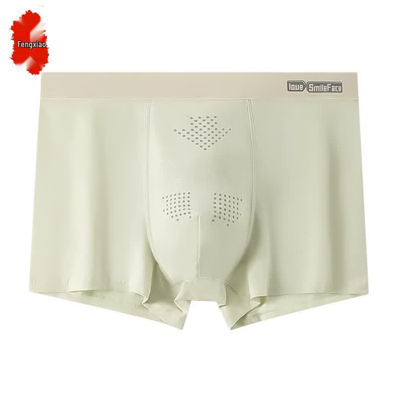 Fengxiao Men s Breathable Ice Silk Boxer Briefs 4XL