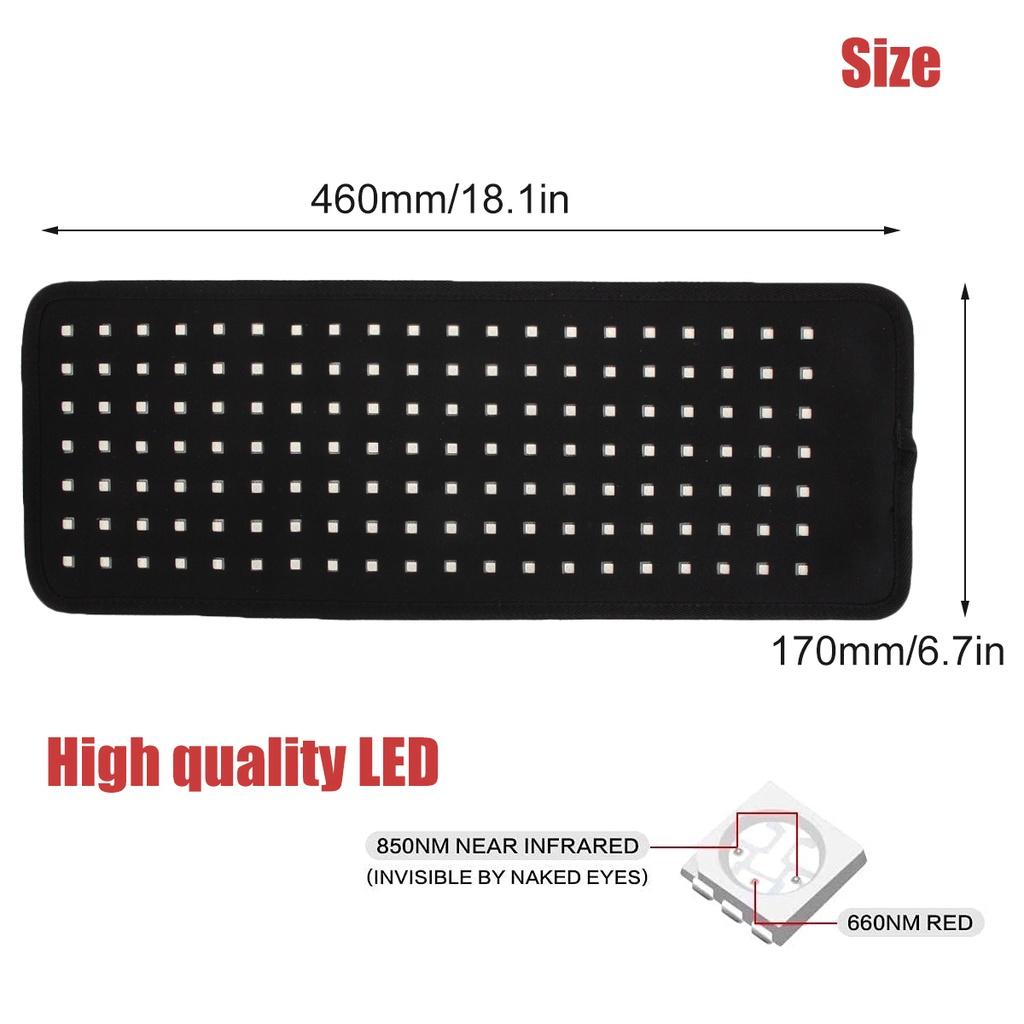 

84 Вт 12 В 850 нм Ближний инфракрасный свет и 660 нм Светодиодный красный свет Лечение Уменьшает шрамы и пигментные пятна Облегчает мышечную боль Пояс для терапии красным светом