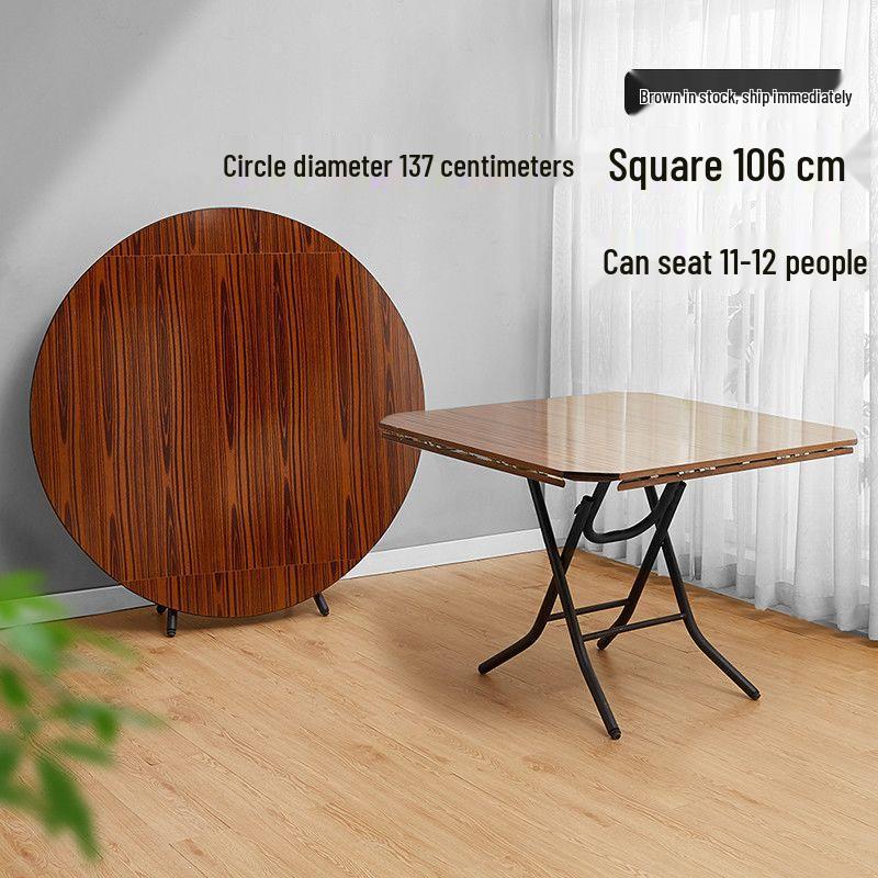 Compact Foldable Round Dining Table for 4 - Ideal for Small Apartments