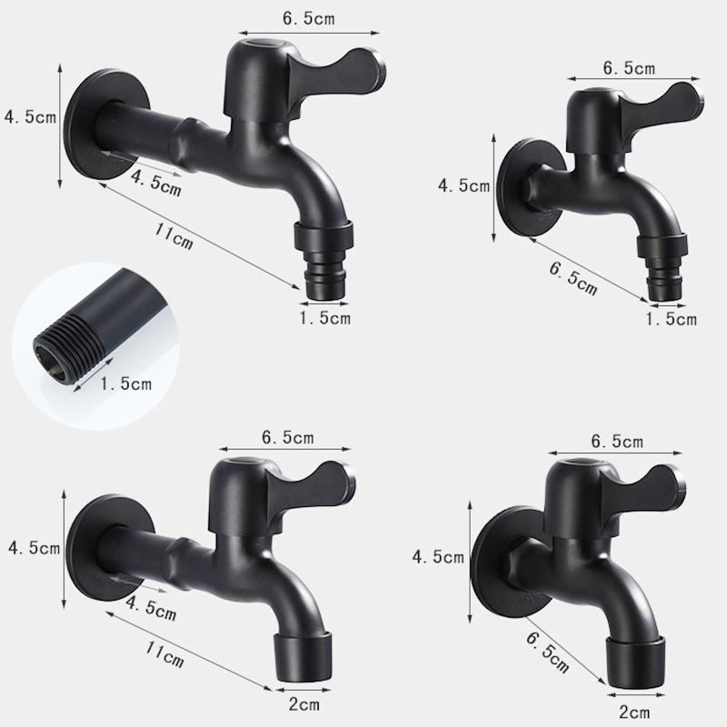 304 Stainless Steel Black And White Washing Machine Faucet Outdoor Garden Washing Machine Mop Tap