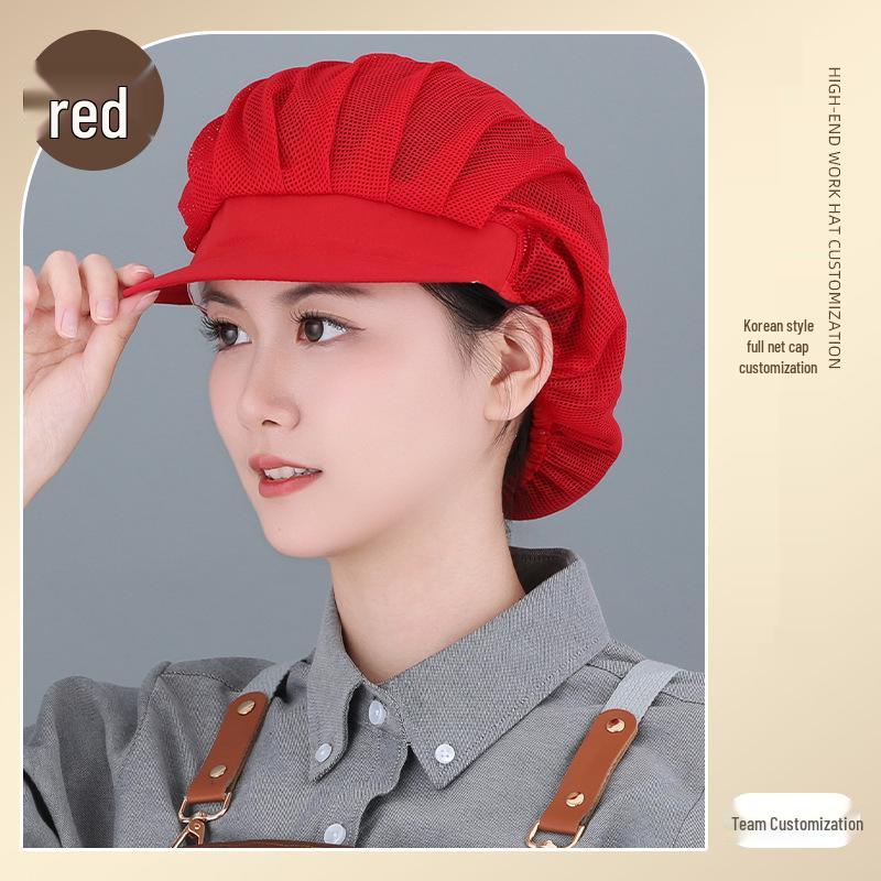 Women's Breathable Dustproof Kitchen Chef Hat - Sanitary Head Cover for Catering and Workshops