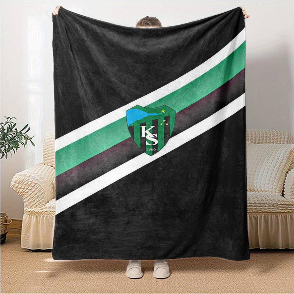 Kocaelispor Print Flannel Blanket High Quality Warm Comfortable Cover for All Seasons Perfect for Gifts Home Decor