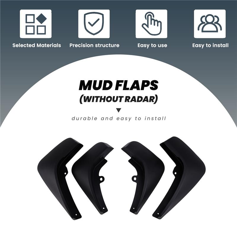 A03E-Auto Mud Flaps For Land Rover Discovery Sport L550 2015- Mudguards Splash Guards Fender Flare Rear Car Accessories