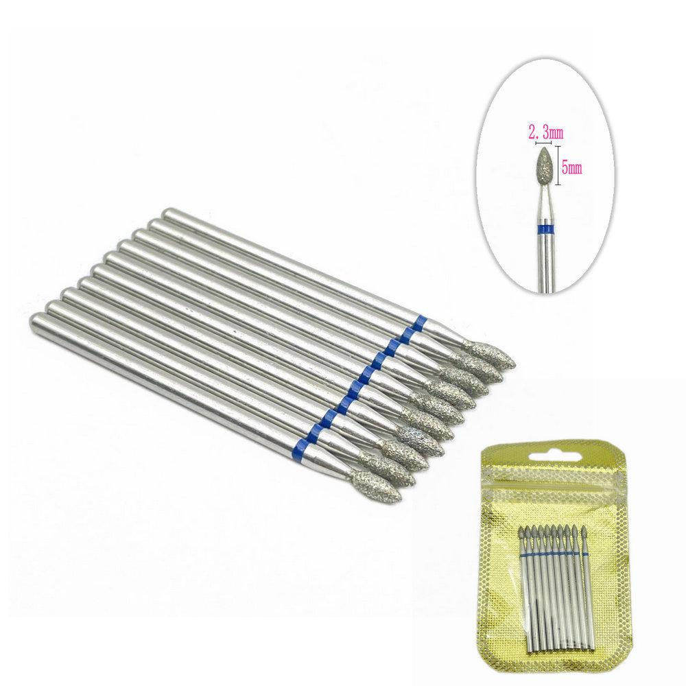 10 stk/pak Diamant Nagelboor Roterende Bits Voor Elektrische Manicure Machine Frees Burr Nail Art Tool Accessoires