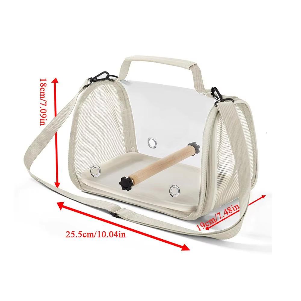 

Multi-purpose Small Bird Carrier Backpack Travel Cage with Clip Vet Backpack Autumn Decoration Halloween and Christmas Gift білий
