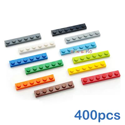 Non-Toxic 400Pcs Thin Figures Bricks 1X6 Dots Diy Building Blocks 12Color Educational Creative Toys For Children Size Compatible With 3666