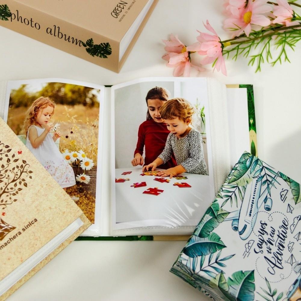 6 Inch 100 Pockets Scrapbook Album Cloth Cover Photo Storage  Family Photo Storage