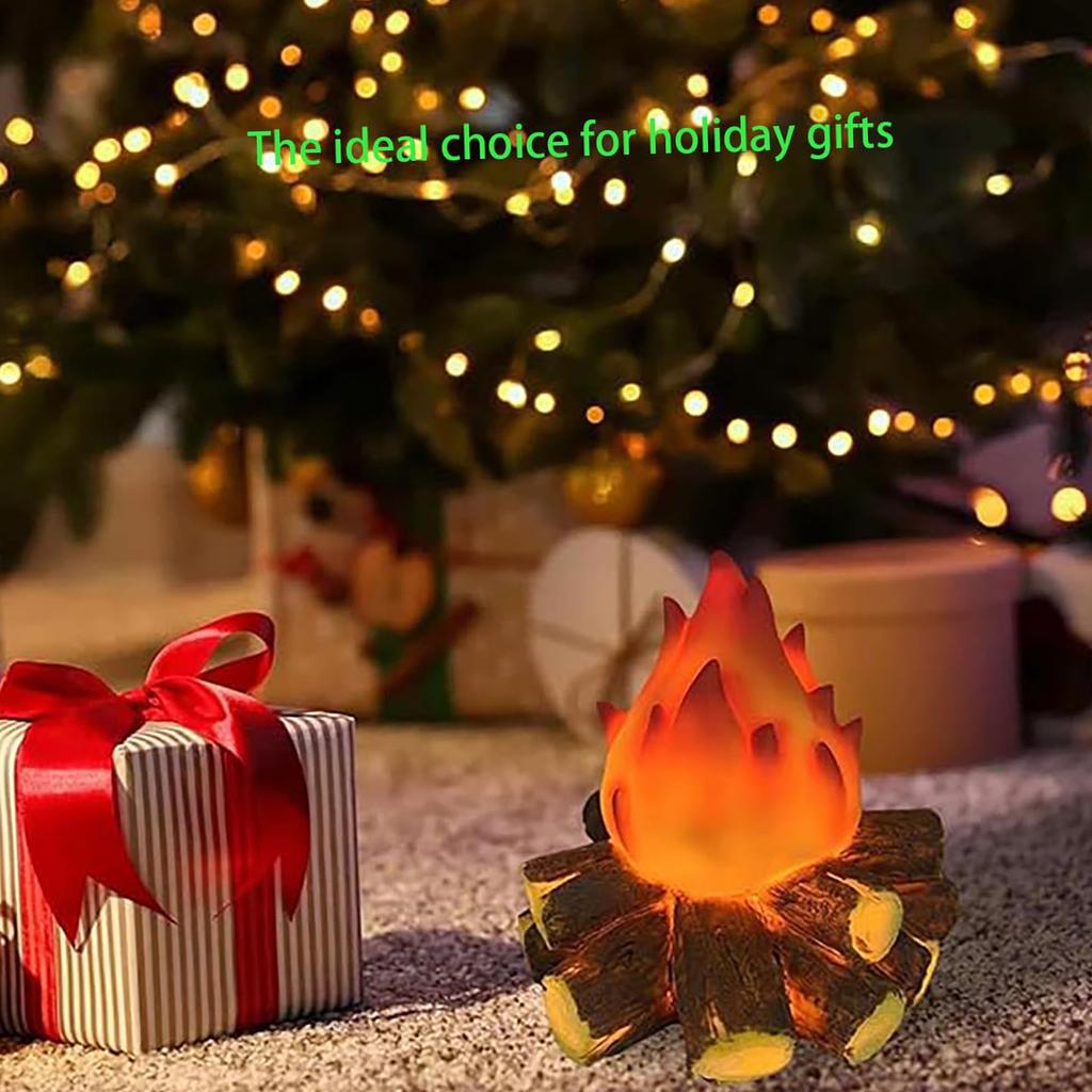 Resin Simulated Charcoal Fire Atmosphere Lamp Modern Battery Style Decoration Christmas Gift Scene Props