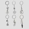 SHIXIN 6Pcs/Set Gothic Cross Pumpkin Head Ghost Pendant Key Ring Women Men Skull Claw Keychain New Halloween Pendant Accessories