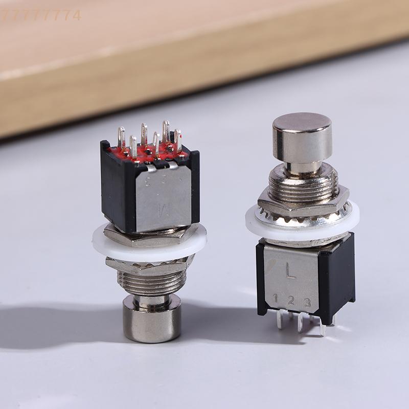 6Pin Emergency Stop Push Button Guitar Effects Pedal Stomp Box for Audio Equipment DPDT Latching Momentary ON/ON Foot Switch
