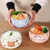 Anti-scalding Stainless Steel Children's Bowl Double Layer Rice Bowl Tableware Ramen Bowl  Soup