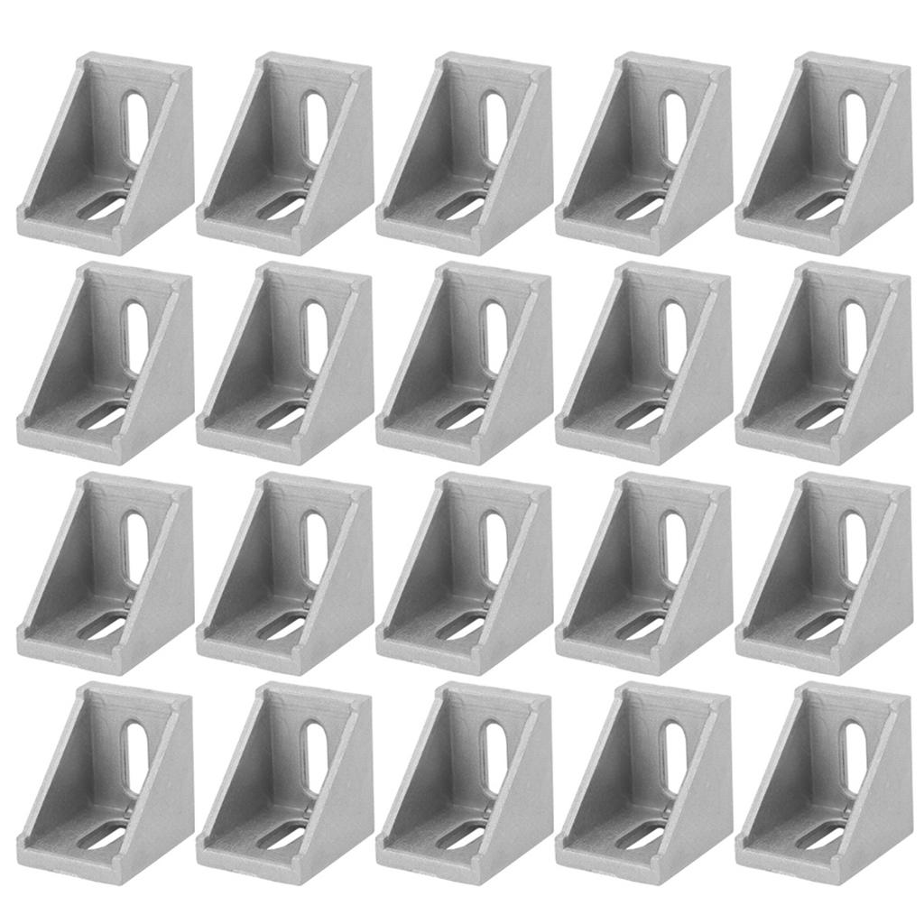 20Pcs Aluminum Corner Bracket 2 Holes Right Angle L Type for 3030 Aluminum Profile