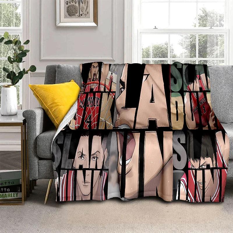 Basketball Anime Slam Dunk Cartoon Blanket,Soft Throw Blanket for Home Bedroom Bed Sofa Picnic Travel Office Cover Blanket Kids