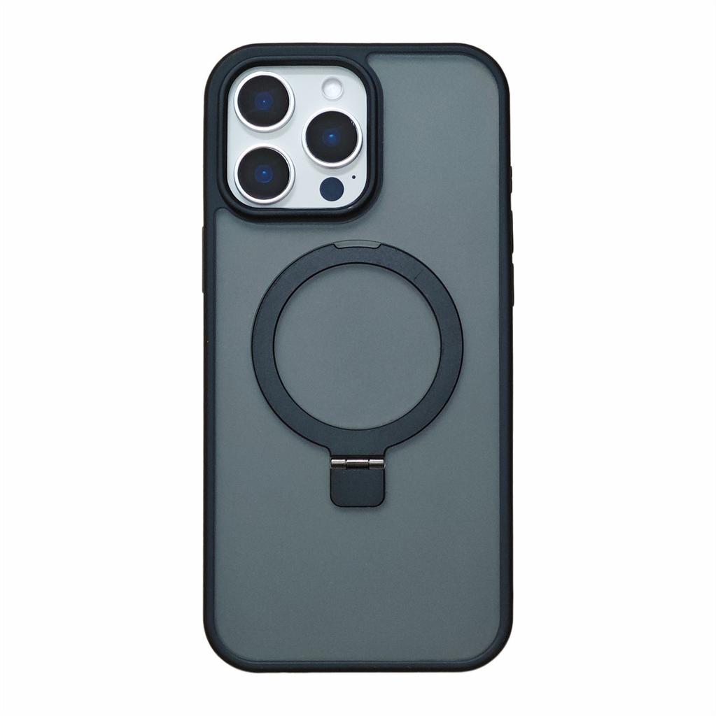 Invisible Bracket Magnetic Phone Case for Apple 15 Case for IPhone 16 ProMax Transparent Frosted Protective Cover