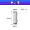 Yadake Pneumatic PU Air Hose Quick Connectors: Straight Equal Diameter Plug for PU4/6/8/10