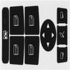 6Sheets Black A/C Central Control Button Stickers  for Mercedes Benz 2007-2014