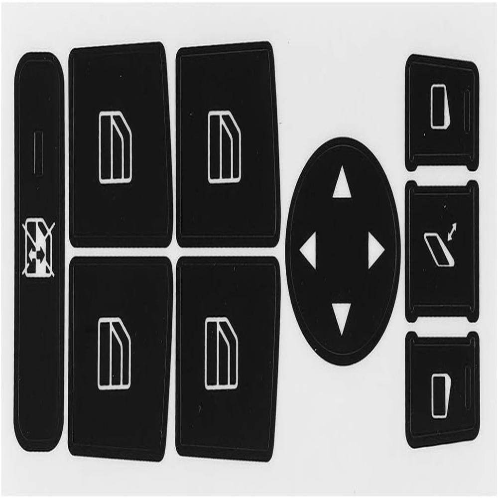 6Sheets Black A/C Central Control Button Stickers  for Mercedes Benz 2007-2014