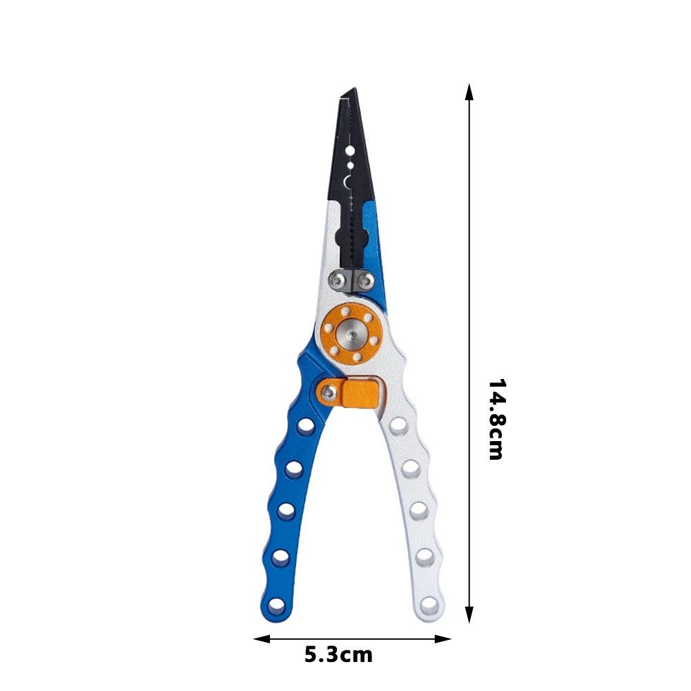 Durable Aluminum Fishing Pliers Multitool Hook Remover Braided Line Ring Tool Anti Slip Lightweight Fishing Tool