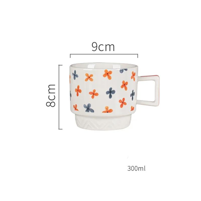 Retro Small Flowers Ceramic Plate Light Luxury Hotel Restaurant Steak Pasta Plates Exquisite Home Delicious Dishes Soup Bowl