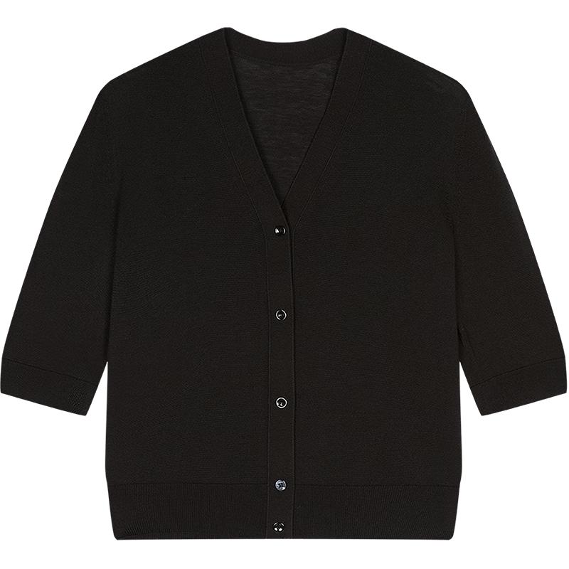 JNBY 25 Autumn Slim-Fit Short-Sleeve Knit Cardigan