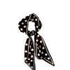 Polka dot silk scarf, long strip, high-end and versatile decorative scarf, new imitation silk scarf, headscarf, headband, bag strap.