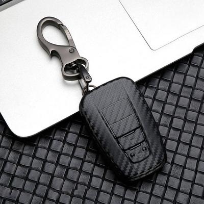 Obudowa kluczyka do samochodu z włókna węglowego do Toyota C-HR CHR RAV4 RAV 4 Corolla Camry Avalon Land Cruiser Prado Prius