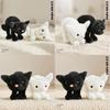 Black White Cat Plush Toy Stuffed Doll Cartoon Room Decoration Cute Kids Gift