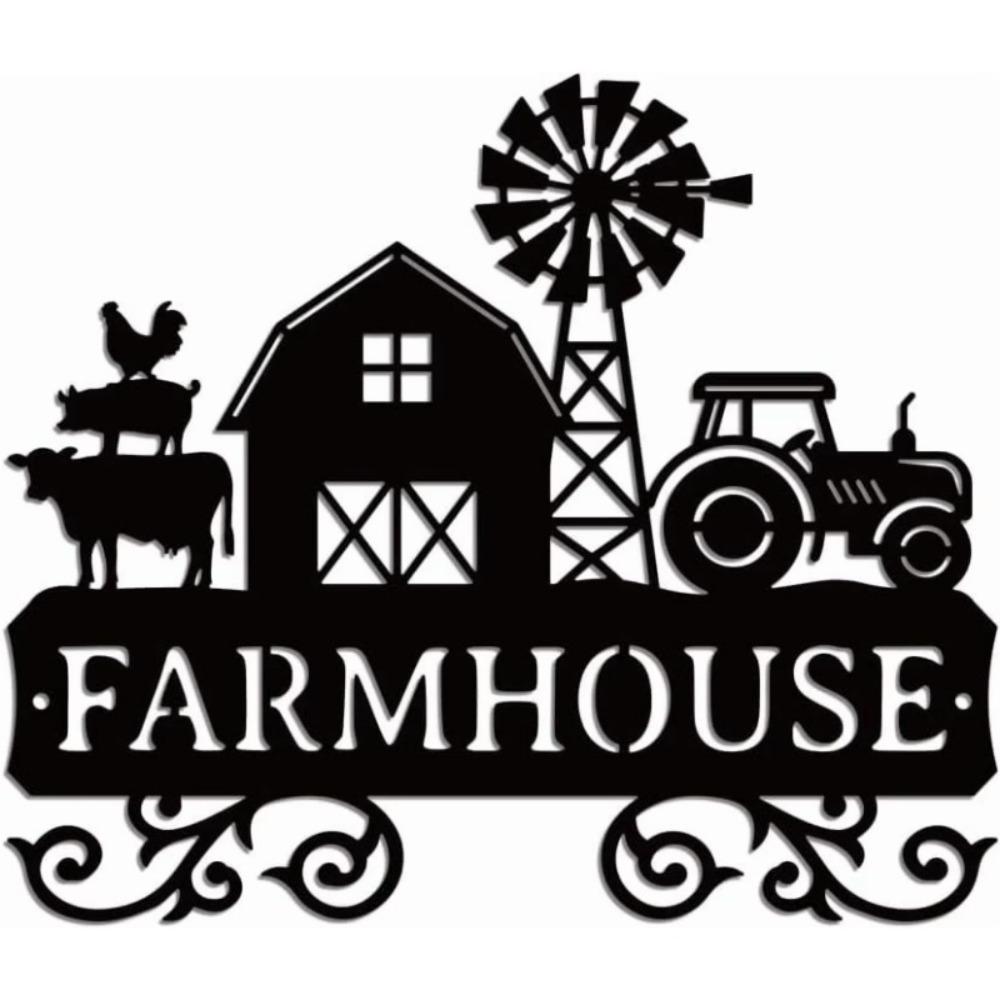 

1pc Matte Iron Wall Art for Front Porch Living Room Kitchen Farmhouse Decor 257x300x1mm