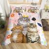 Lovely Baby Elephant FlowersComfortable Duvet Quilt Cover Pillowcase Bedding Set Children Bedroom Decoration Home Textile