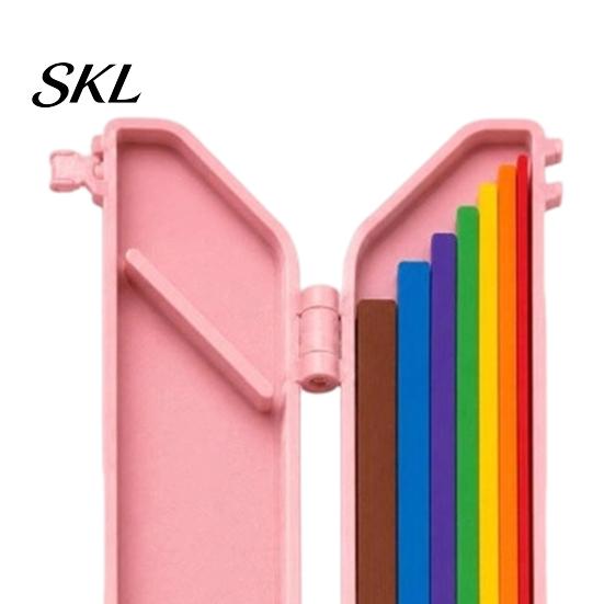 Easy Layering Alignment Guide 7Pcs/Set Paper Crafting Guides, Color Coded Tools with Storage Case, Card Making Tool And Matting Spacers Size Tabs for